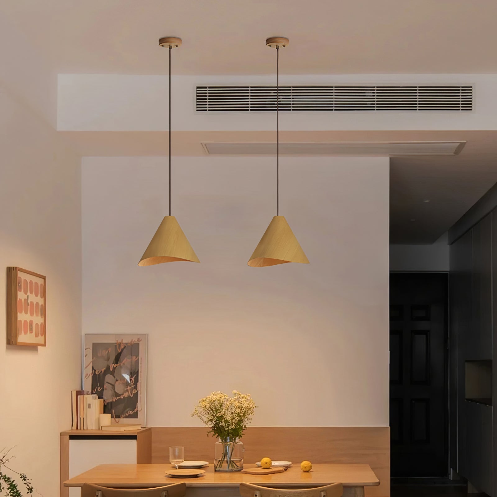 Conica Pendelleuchte aus Holz – Zeitlose Eleganz für Ihr Esszimmer
