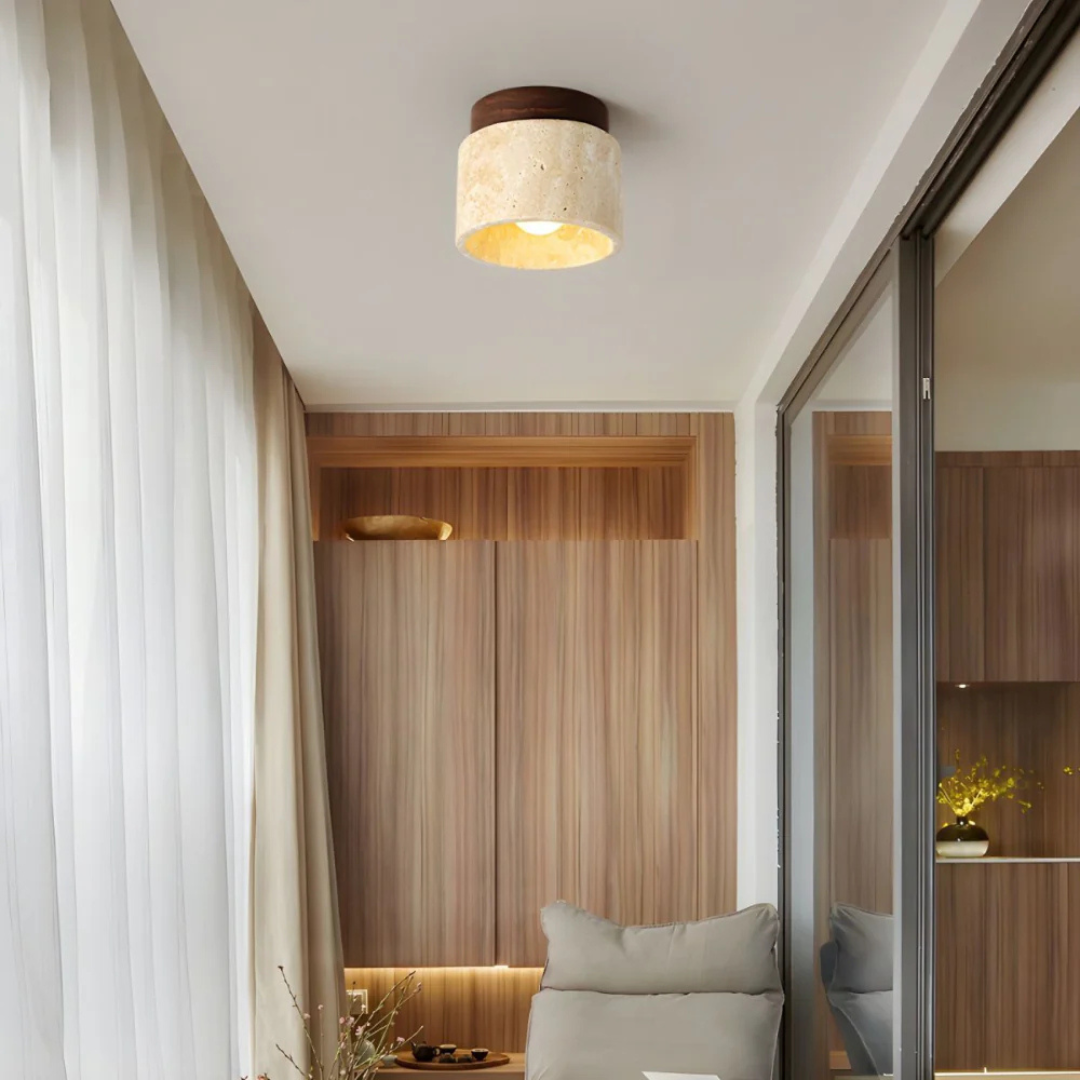 Deko Deckenlampe Travertin Holz – Elegante Atmosphäre für Ihr Zuhause 2