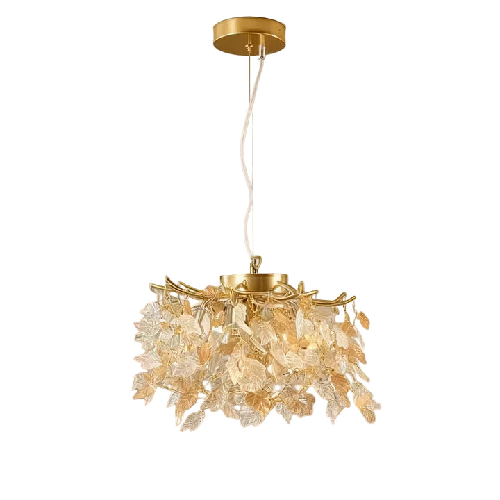Dekorativer Kronleuchter mit Blätter-Cluster