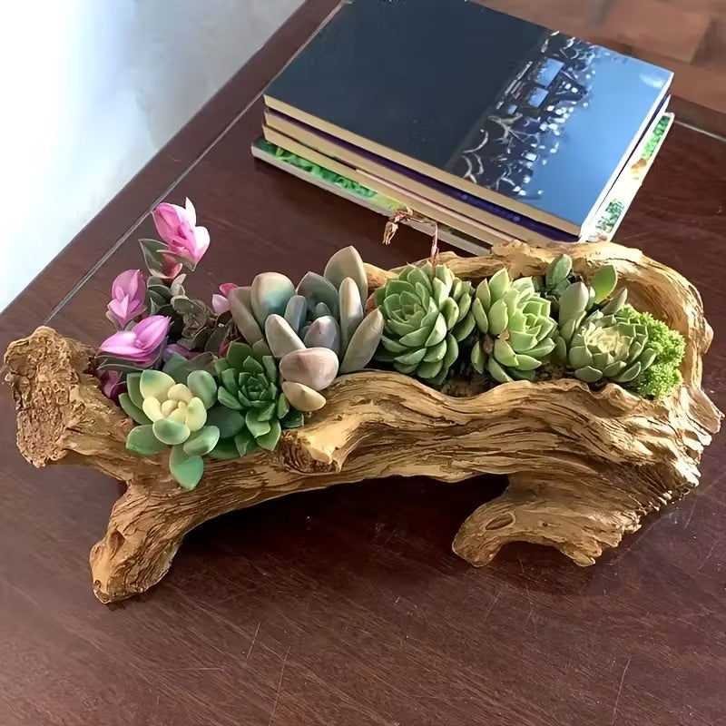 Dekorativer Log-Pflanzer