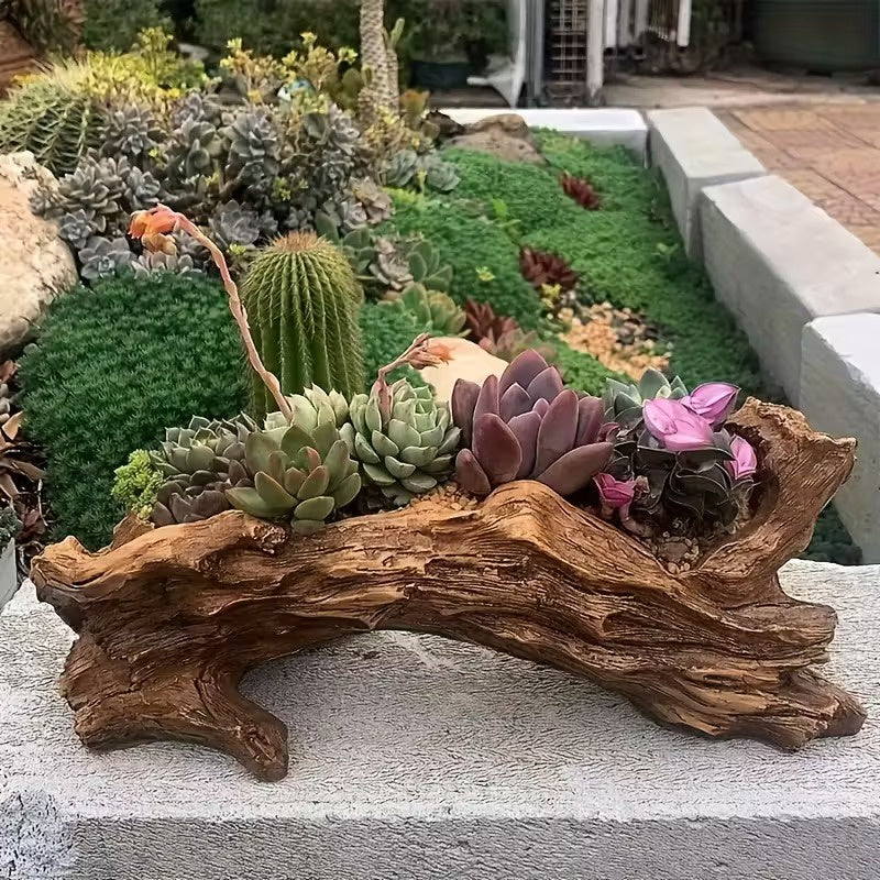 Dekorativer Log-Pflanzer