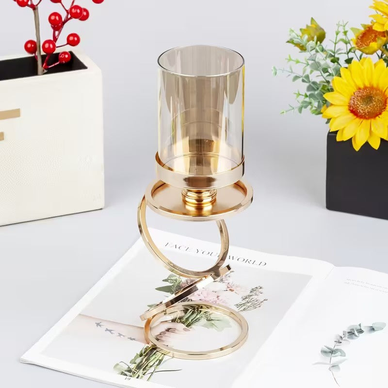 Zylindrischer Kerzenhalter mit Ringständer